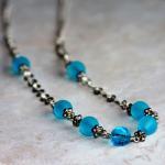 Light Blue Beaded Wire Wra..