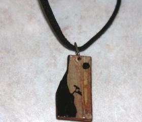 Bonsai Tree Choker Necklace with Suede Cord